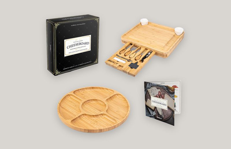 Smirly Cheese Board and Knife Set 